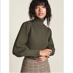 English Factory Turtleneck Ribbed Sweater Small